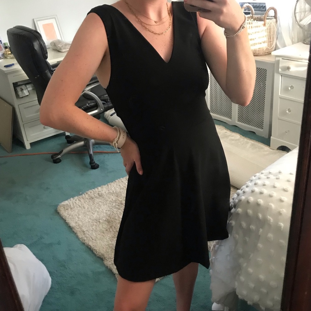 Black Open Back Dress